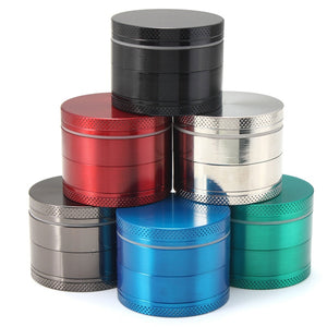 4 Layers Herb Spice Grinder Metal Plate Magnetic Pollinator 50mm Hand Hookah Pipe Tobacco Smoking Pipe Crusher Smoke Filter