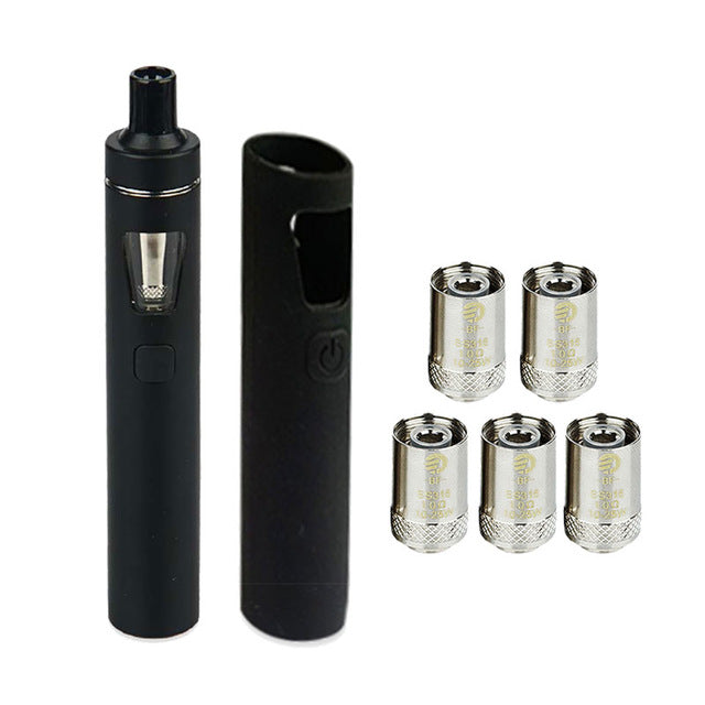 Original Joyetech eGo AIO Kit 2ml 1500mAh w/SS316 BF Coil 1.0ohm/0.6ohm Silicone Case Cover for EGO AIO Quick Vaping Pen