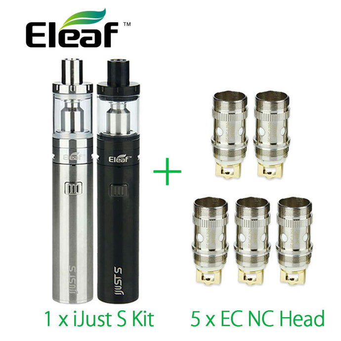 Original Eleaf iJust S Vaping Kit 4ml Ijust s Atomizer with extra  5pcs Eleaf EC NC Coil 0.25ohm with ijust s battery 3000mah