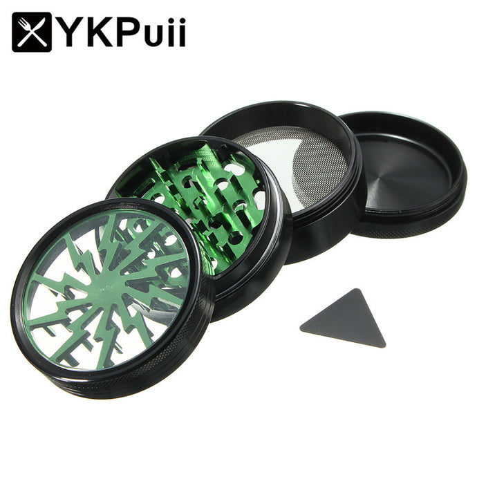 4 Parts 63MM Metal Aluminum Herb Tobacco Crusher Smoke Crack Hand Smoking Hookah Pipe Accessories Grinder