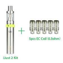 Original Eleaf ijust 2 Starter Kit 2600mAh ijust 2 Tank 5.5ml w/ 5pcs Eleaf EC Atomizer Coil Head electronic cigarette kit Vape