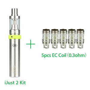 Original Eleaf ijust 2 Starter Kit 2600mAh ijust 2 Tank 5.5ml w/ 5pcs Eleaf EC Atomizer Coil Head electronic cigarette kit Vape