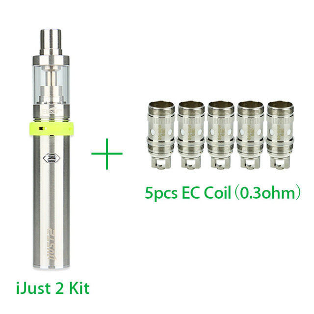Original Eleaf ijust 2 Starter Kit 2600mAh ijust 2 Tank 5.5ml w/ 5pcs Eleaf EC Atomizer Coil Head electronic cigarette kit Vape