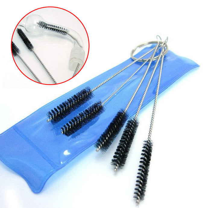 5pcs/set New Durable Nylon Shank Briar Tobacco Pipe Cleaner Cleaning Stainless Steel Brush High Quality