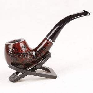 New Retro Vintage Wooden Enchase Smoking Pipe Tobacco Cigarettes Cigar Pipes Gift Durable Smoking Narguile Chicha Hookah Tools