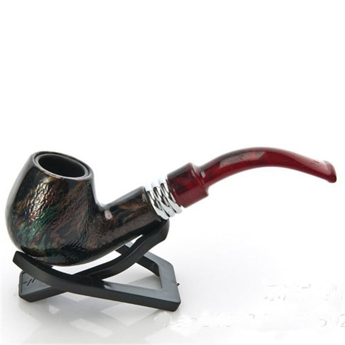 Special Snakeskin Resin Carved Wood Tobacco Pipe Durable Classic Smoking Pipe Cigarette Accessories