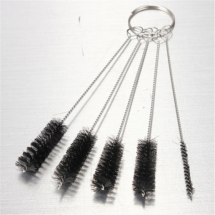 5PC Nylon Stainless Steel Wire Pipe Tube Brush Bottle Spring Brush Red Wine Bottle Brush Smoking Accessories Tobacco Pipe