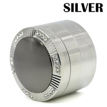 Newest Diameter 63MM Zinc Alloy 4 Layers with Diamond Dome Tobacco Herb Weed Grinder Smoke Pipe Hookah Hand Muller Crusher