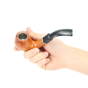 Classic Resin Wood Tobacco Pipe Durable Smoking Pipe Cigar Popular Fashion Style Cleanable Cigarette Accessories