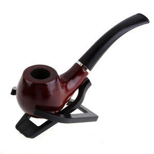 1x Durable Wooden Smoking Cigarette Tobacco Pipe 14cm good gift repeatedly use