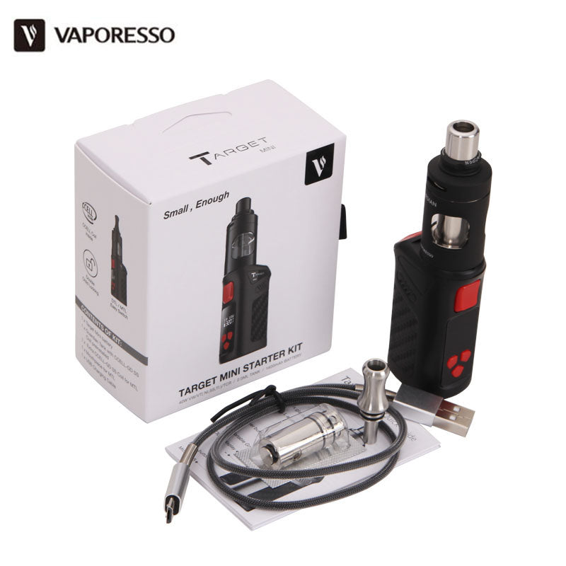 Original Vaporesso Target Mini Starter Kit 40W VW/VT 1400mAh Battery Hookah With 2ML Guardian Tank  E cigarettes