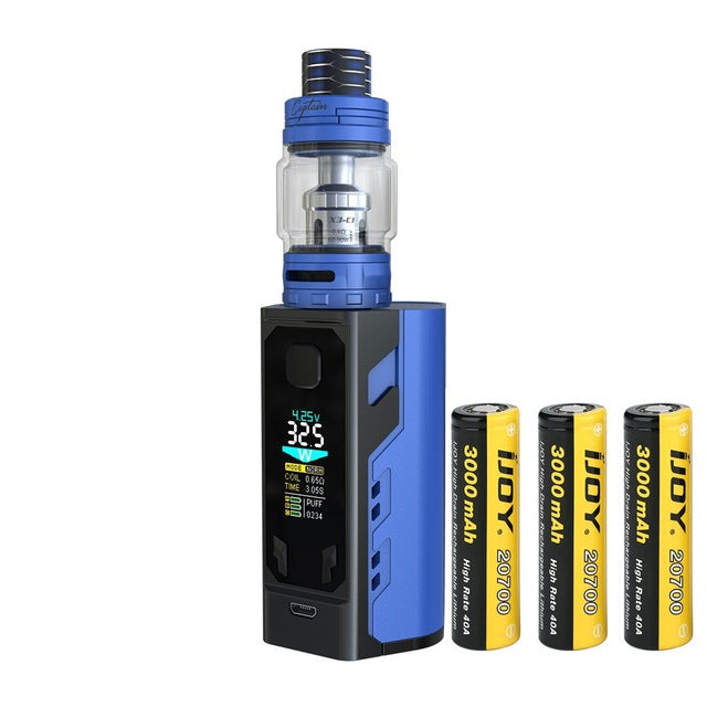 100% Original IJOY Captain X3 324W 20700 TC Kit with 8ml Captain X3 Tank & 20700 Battery 9000mAh Long Time Vaping E-cig Vape Kit