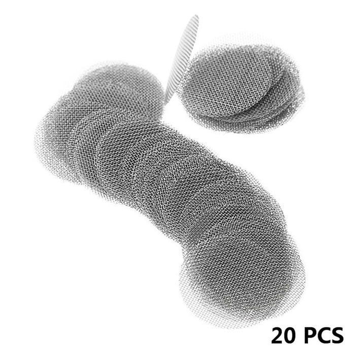 20PCS Multifunctional Hookah Water Pipe Stainless Steel Tobacco Smoking Accessories Metal Filters Smoke Pipe Screen Gauze 19mm