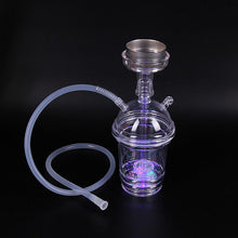 Portable All-In-One Travel Hookah with Hose Charcoal Holder Tong Nargila Colorful LED,"Quick Smoke,Only Needs One Minute"