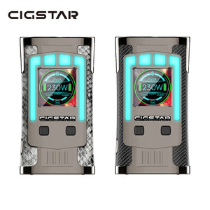 2018 New 230W Cigstar Greek Temple TC Box MOD with 8 Colors LED Light & 1.3-inch HD Color Display No 18650 Battery Vape Box Mod